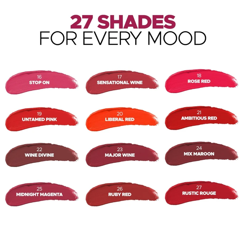 Hilary Rhoda Matte Trap Liquid Lipstick | Non-Transfer & Waterproof Lipstick | 8-Hour Long Stay | Non-Drying Formula | 5ml (Liberal Red - Shade 20) thumbnail 7